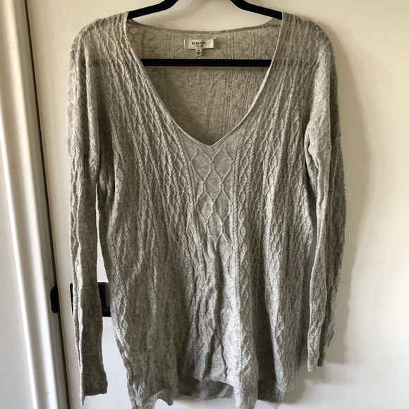 Babaton light grey v neck sweater - Picture 2 of 3